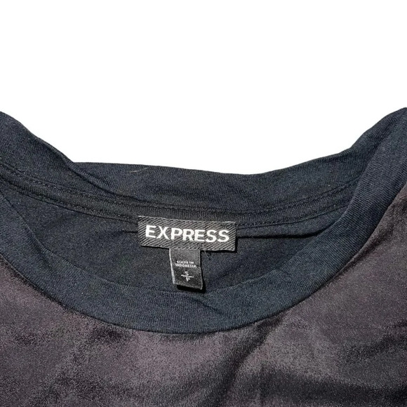 Women's Express Black‎ Top Out Till Dawn Silky Size Small - Picture 2 of 3